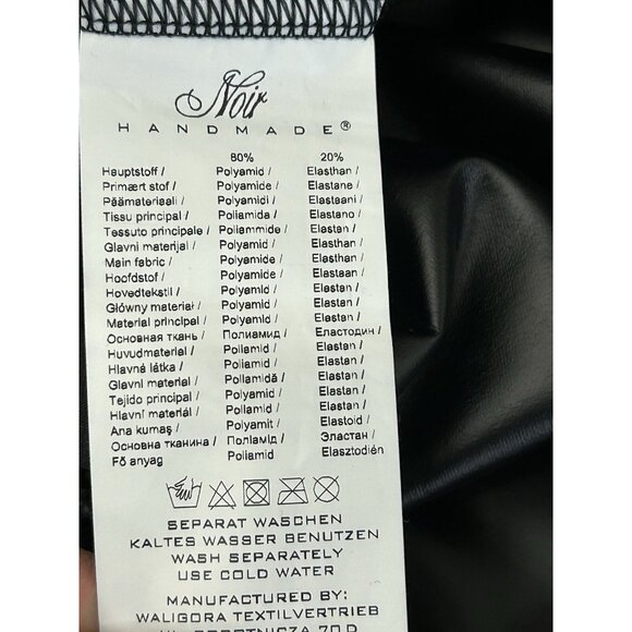 Noir Handmade Women’s US 8/ 40 EUR Black Mini Dress With Pleated Shinny Top - Picture 14 of 16